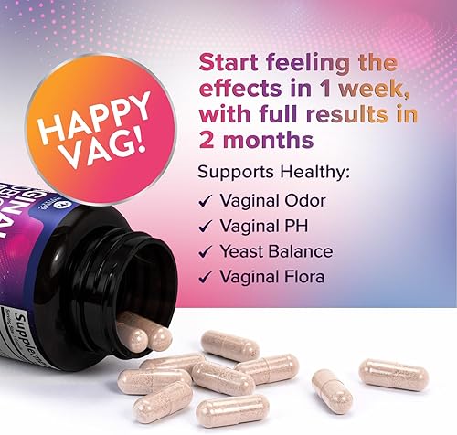 Miniatura 5 de Probióticos vaginales para mujeres, equilibrio de pH con prebióticos, 50 mil millones de UFC, 10 cepas probióticas, arándano, D-manosa y XOS  Olor