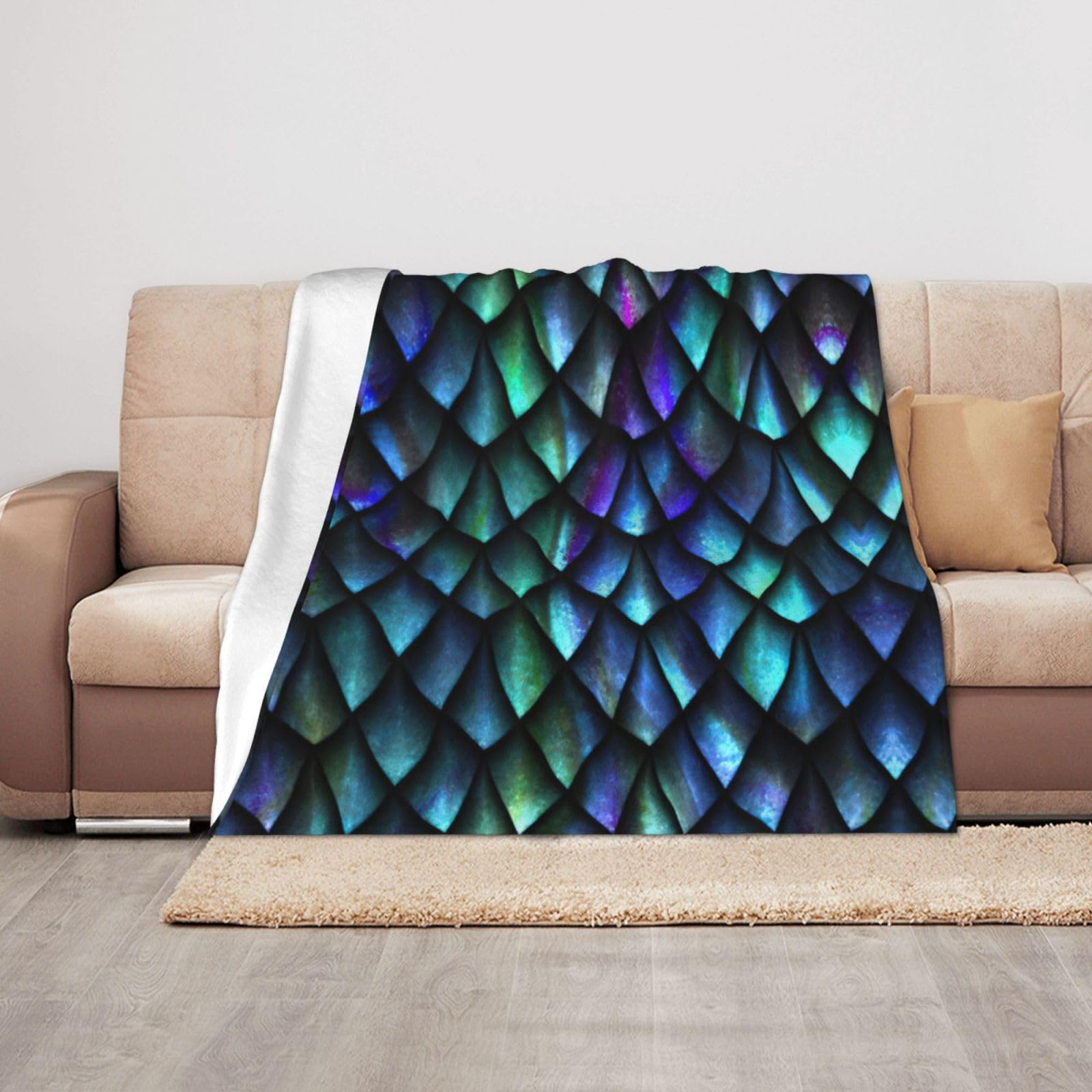 Couverture dragon 3D chaude douce jeté de lit motif magique