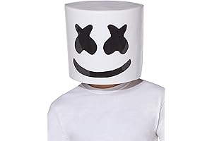Spirit Halloween Kids Mesh Marshmello Half Mask White