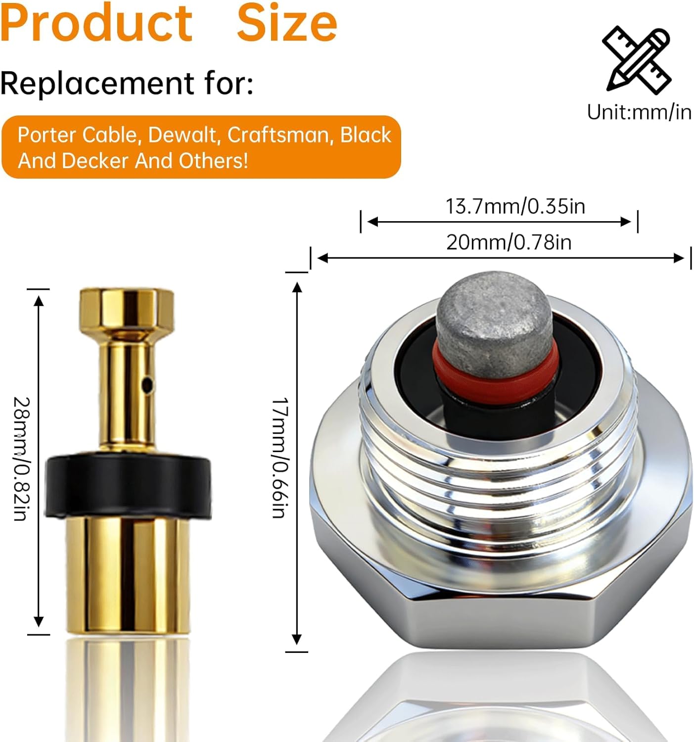 N008792 Air Compressor Regulator Repair Kit Replacement For DeWalt D55040 D55146 D55149 D55155