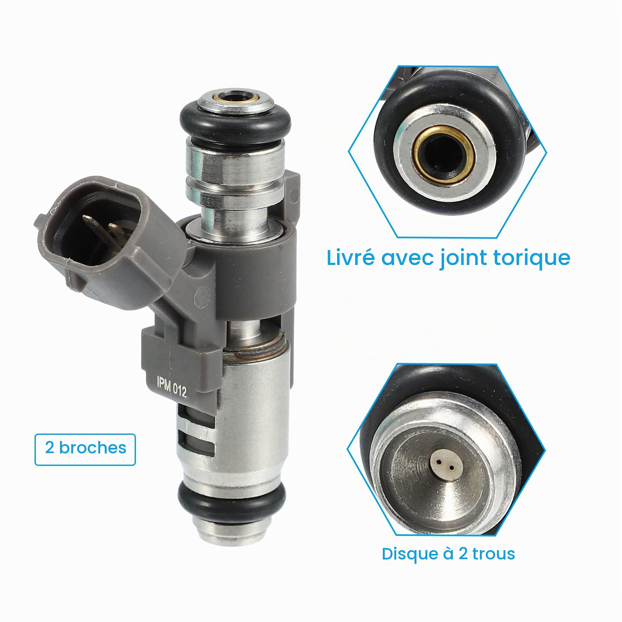 A ABSOPRO Lot De 4 Injecteurs De Carburant Pour Citroen C4 1.4 16V 04-11