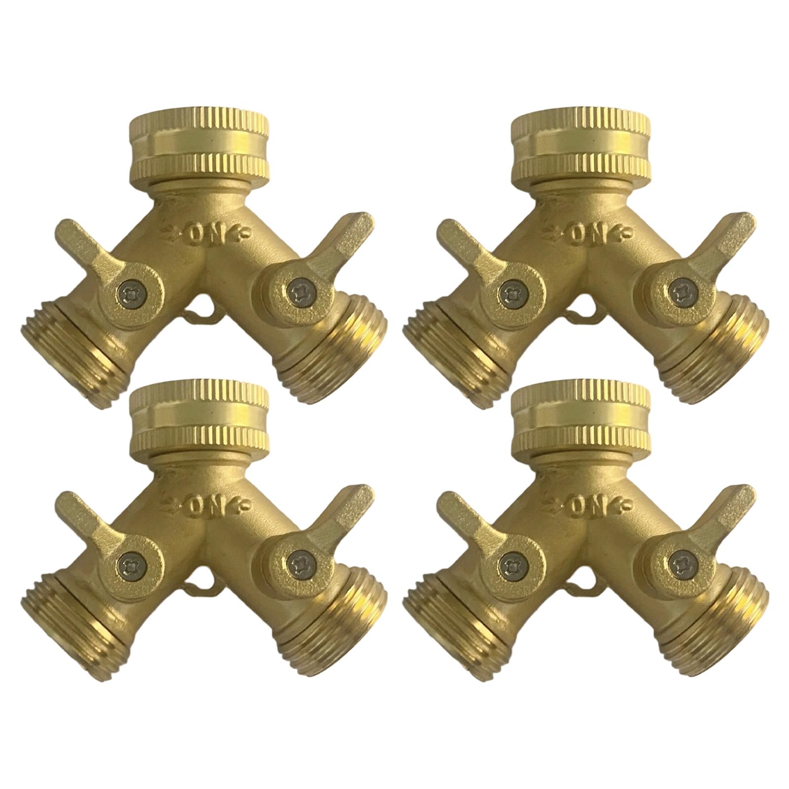 Hzbb European Silk Teeth Resistant 3 / 4Inch Heavy Duty Brass Y Splitter Connector For Garden Hose Irrigation Systems All Brass Irrigation Connector