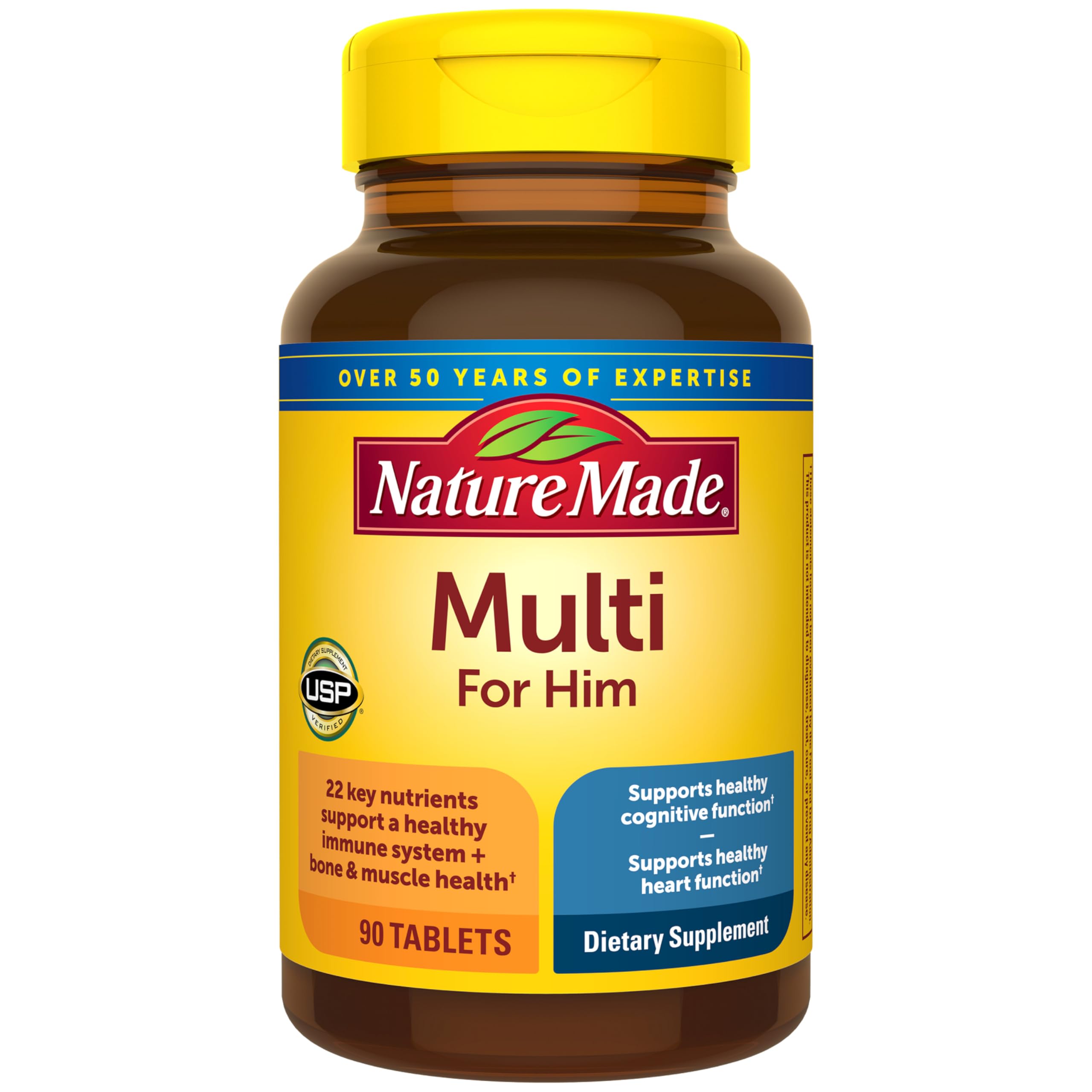 Nature Made Men's Vitamin Tablets For Daily Nutritional Support - 90 Count Multi