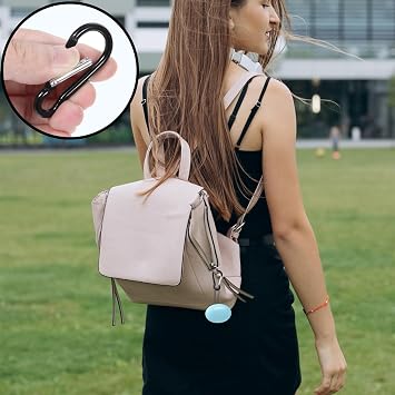 Thinp 2 Pcs Earplug Case,Loop Earplugs Case Loop Case Ear Plug Case Oval Earplug Holder with Keychains Potable Mini Carry Case for Earplugs Business Trip Storage Trinkets Pills(Black,Blue)