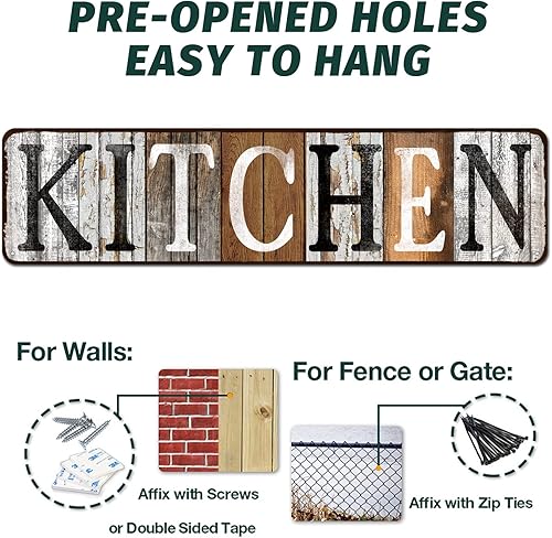 Miniatura 3 de Impresiones artísticas rústicas para decoración de pared de cocina, comedor, hogar, cocina, decoración de pared (cocina, 4 x 16 pulgadas)