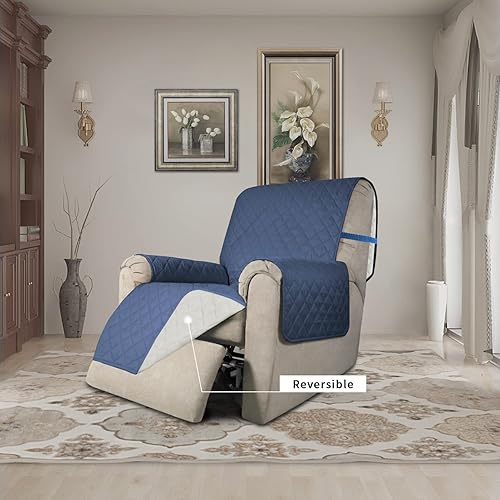 Miniatura 52 de Easy-Going - Funda reversible para sofá, resistente al agua, con varillas de espuma y correas elásticas, protector de muebles para mascotas y perros