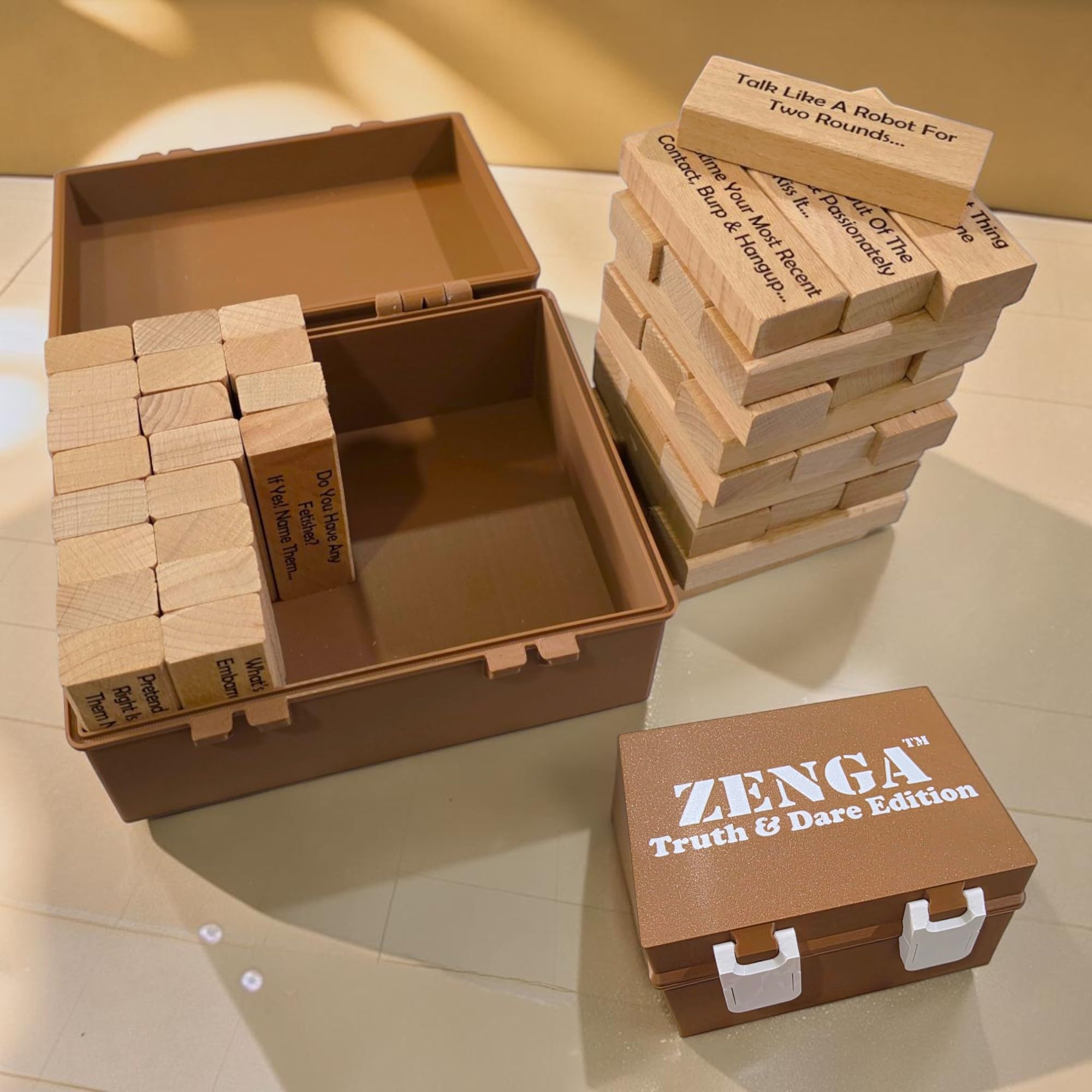 Buy ZENGA Wooden Tumbling Tower Game with Storage Box - 48