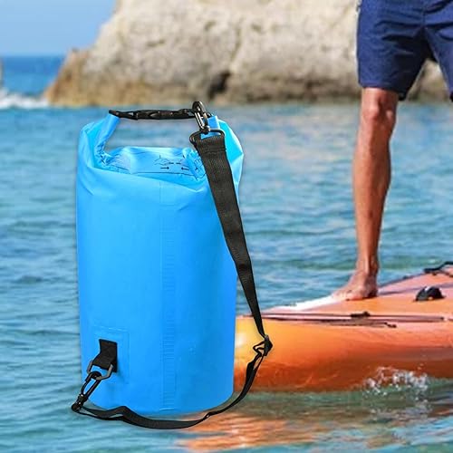 Miniatura 3 de Yiju Bolsa seca impermeable para mujeres y hombres, portátil enrollable de 10 L, mochila de almacenamiento en seco para esquí, viajes, canoa,