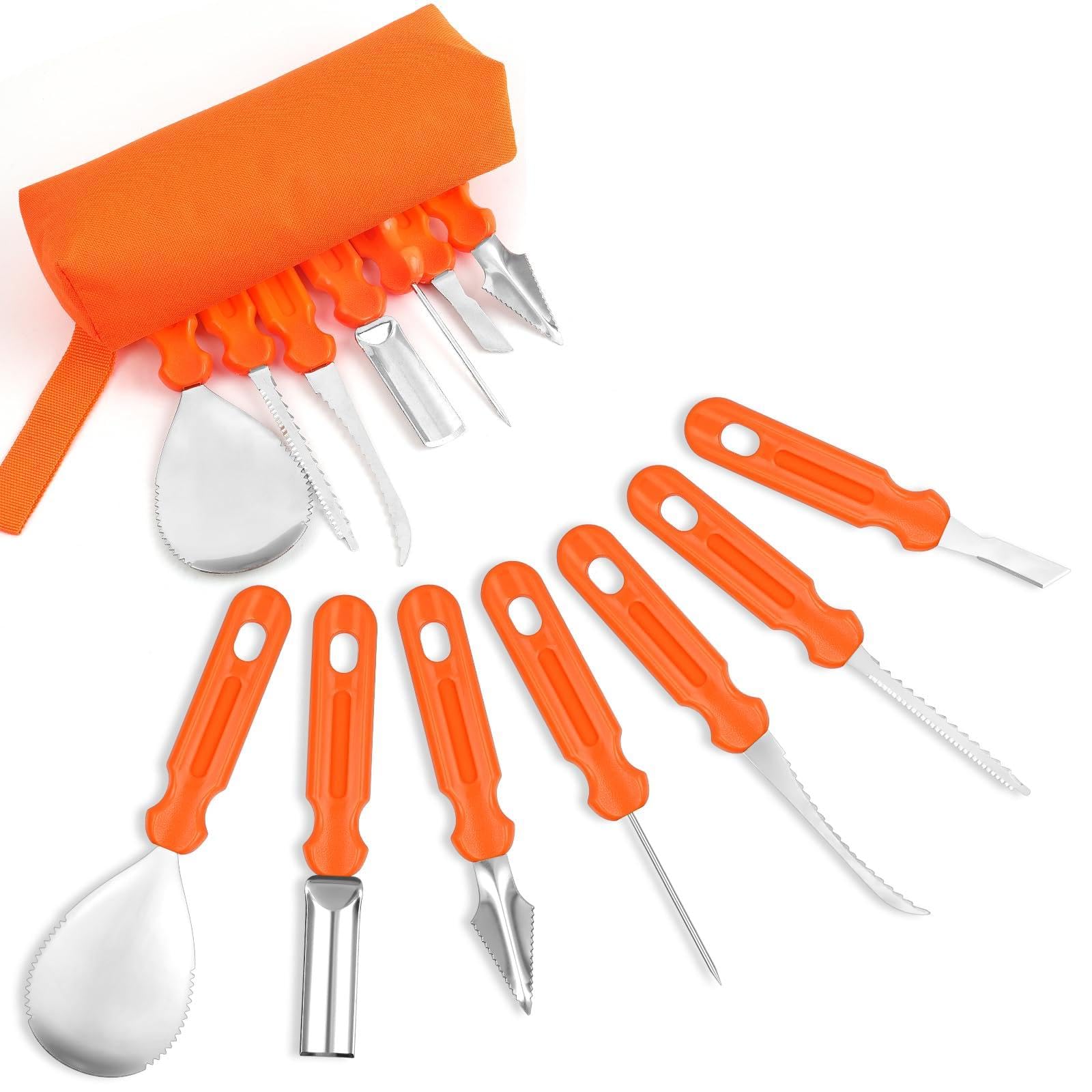 OSDUE 7 Pcs Kit de Sculpture de Citrouilles D’Halloween