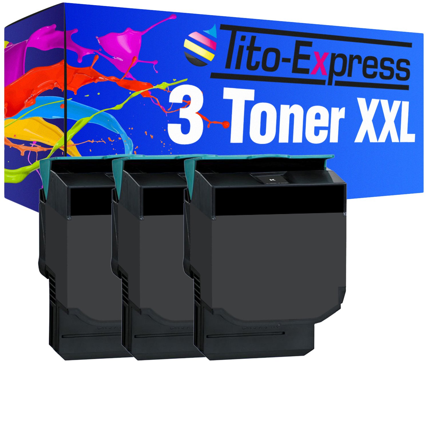 Tito-Express PlatinumSerie 3  Toner Cartridges XXL for Lexmark CS 310 N CS CS 310 Black 310 Series CS 310 dn CS 410 Series CS 410 N CS 410 DTN CS 410 DN