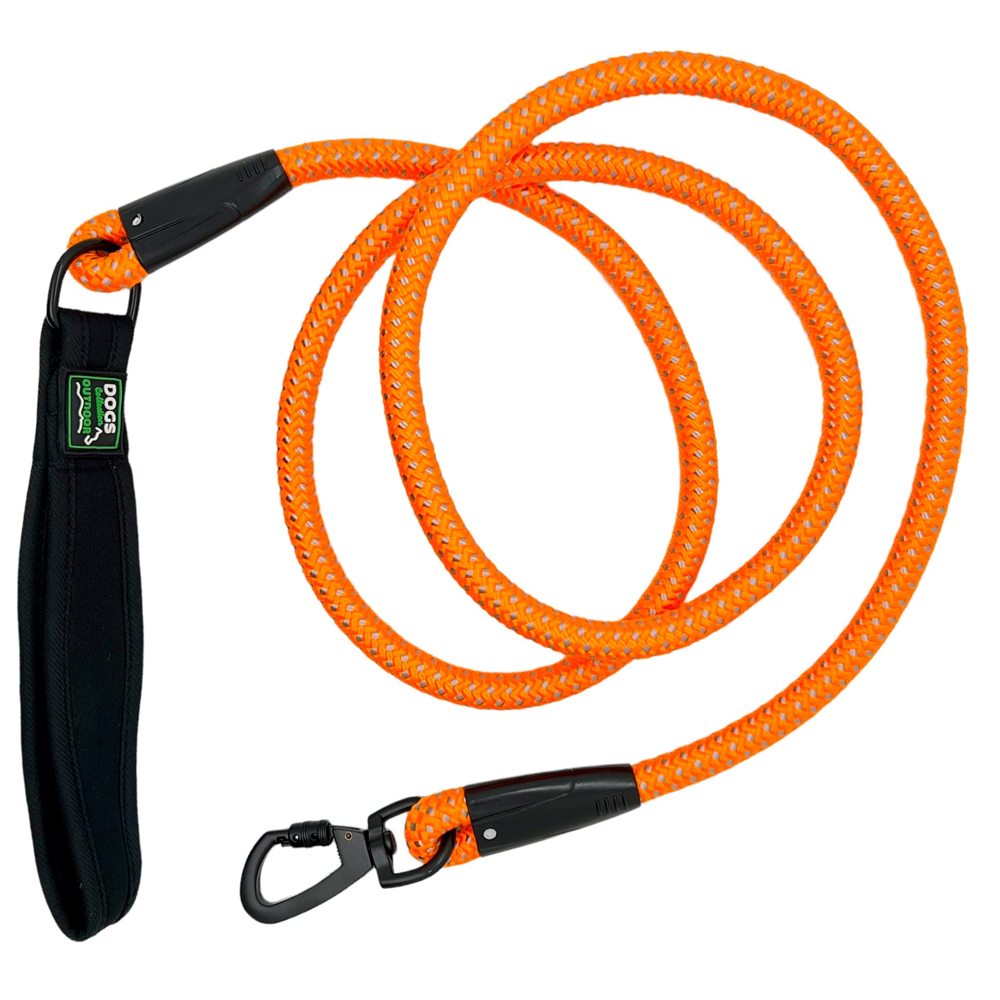 Strapazierfhige Hundeleine aus Kletterseil, reflektierend mit Soft Grip  Griffschlinge, 1.80 m x 13mm, fr das tgliche Gassigehen und Trainieren,  passend fr Hunde bis 24 Kg (Neonorange) : Amazon.de: Haustier