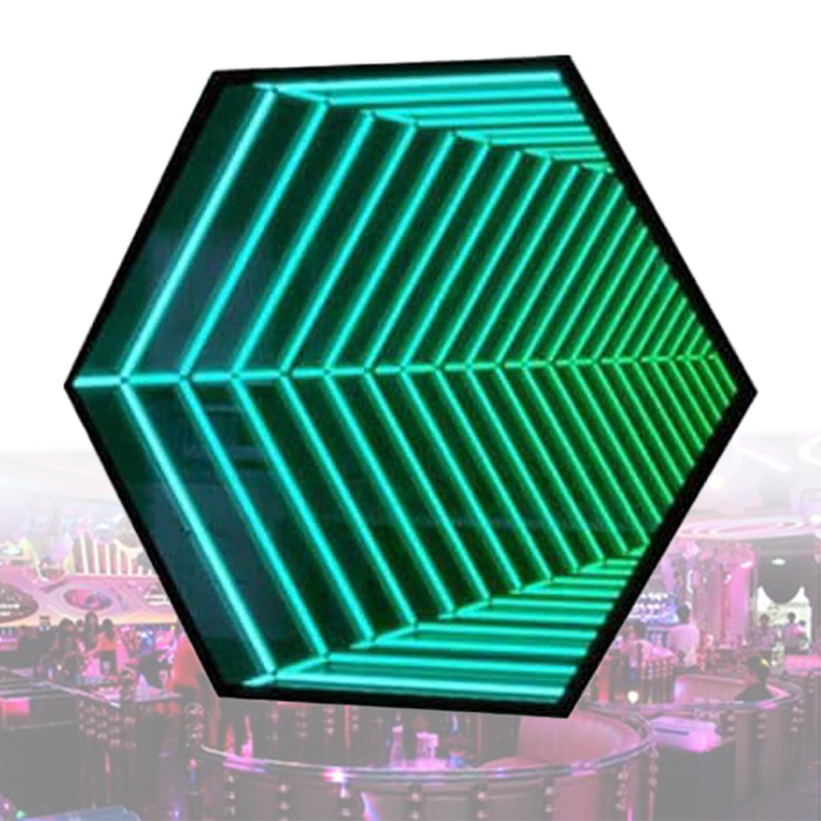 Luz De Noche De TúNel Rgb, LáMpara De TúNel Con Espejo Infinito, Luces Colgantes De Pared Con Sensores Remotos, Luz De TúNel Multicolor Para Sala De Juegos,hexagon-30cm