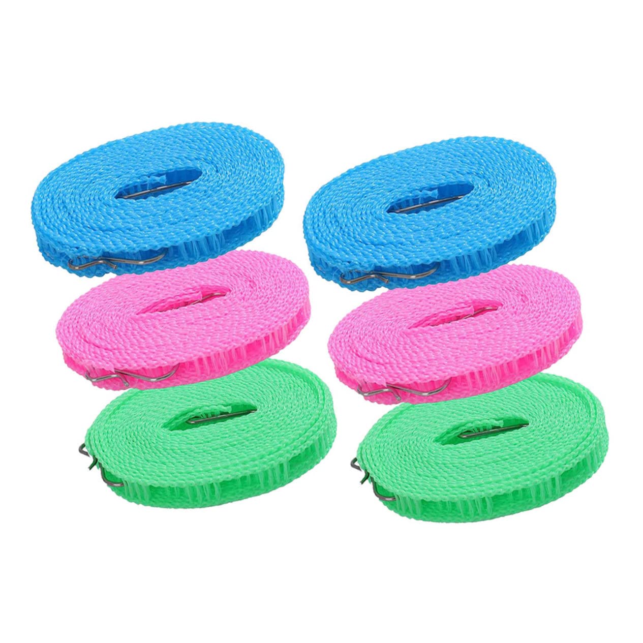 Cabilock 6Pcs Trip Clothesline Windproof Multi Functional Nylon Hanging Ropes for Outdoor Travel Skid Home Drying Clothes Ropes for Camping and Outdoor Activities