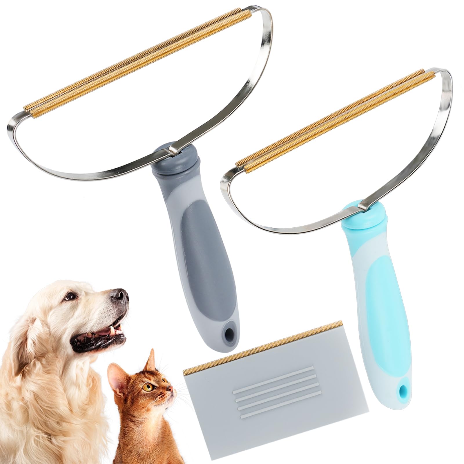 Pet Hair Removal Tool, Dog Cat Deep Cleaning Fur Removers, Lint Cleaner Pro, Portable Scraper Rake Carpet Hairball Shaver Brush for Clothes, Couch, Blanket, Car Mat, Pet Bed, Towels Rugs