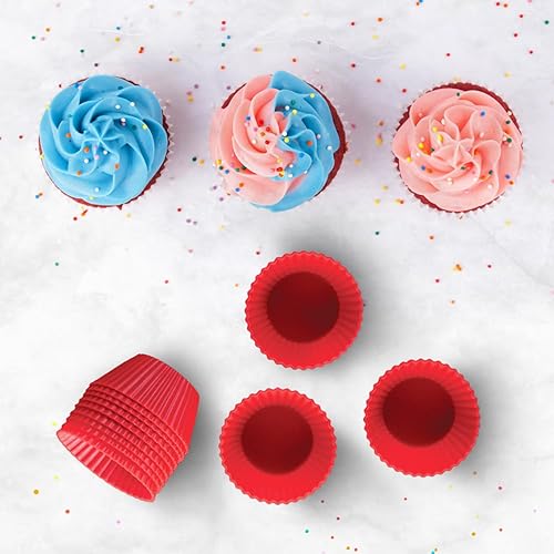 Miniatura 4 de King Arthur Baking Company - Juego de 12 tazas antiadherentes de silicona para muffins, aptas para altas temperaturas, tamaño regular