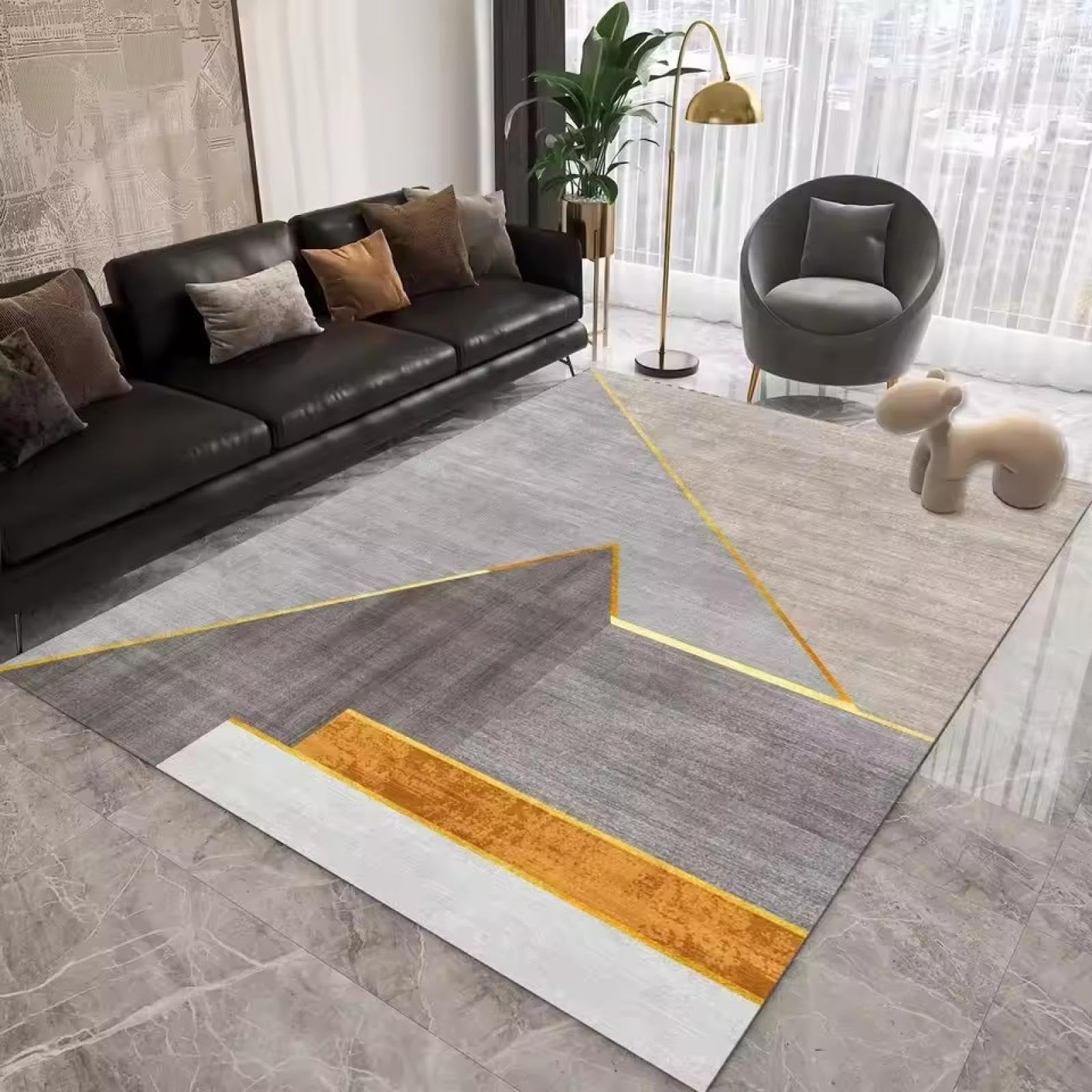 Tapis de style simple et moderne anti-glisse : la solution pour un sol propre en 150x240