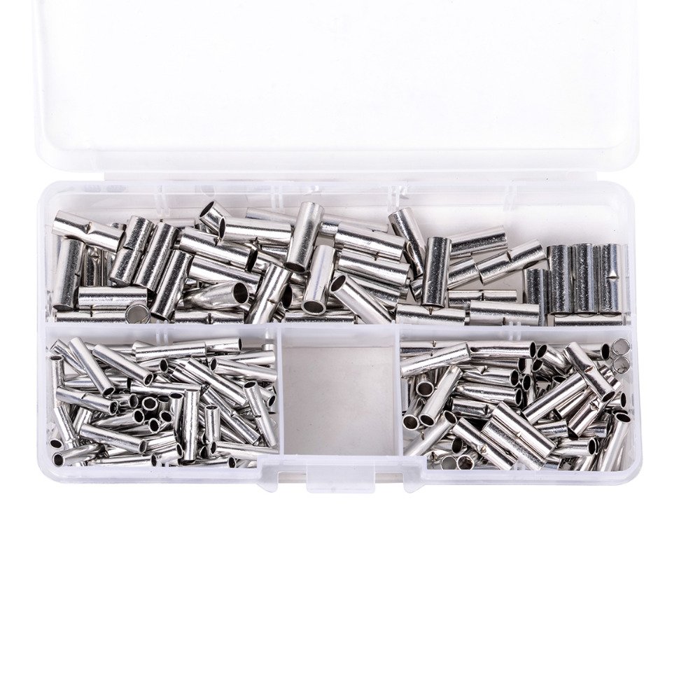200 Stück Kupfer Butt Splice Stecker Kabel Draht Crimp Solder Terminals 22–10 Awg Mit Box
