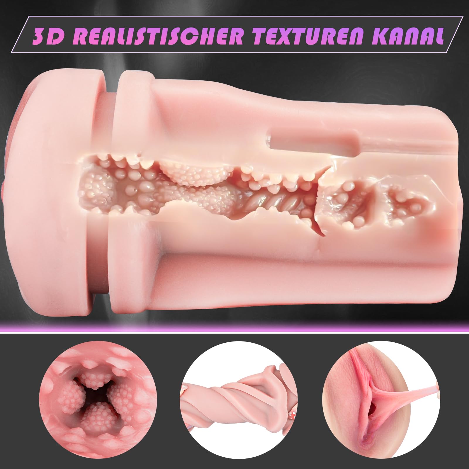 Sex Spielzeug für die Männer, Elektrischer Masturbator Cup 10 Vibration Masturbieren für Männer mit 5 Saugmodi Solo Sex Toys Taschenmuschi Penis Masturbatoren mit 3D Realistischer Vagina Pussy
