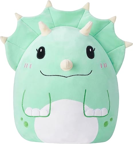 Almohada grande de peluche de dinosaurio Triceratops de peluche, tamaño grande, lindo y suave de 15 pulgadas, peluche Kawaii de gordo, regalo para