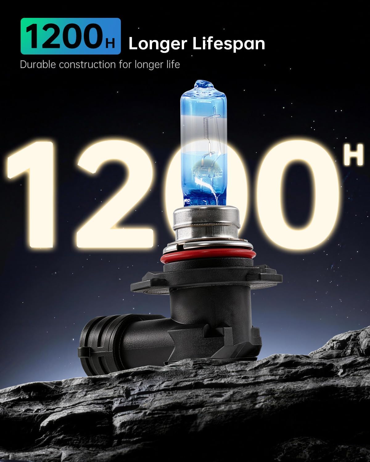 littlelucky 9005/HB3 Halogen Bulbs, 3800k Warm White Light, 300% Brighter, High Performance 12V/60W Halogen Light for High/Low Beam Replacement Bulb, 1200H Lifespan, Plug&Play 2 Pack