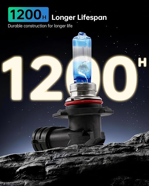 littlelucky 9005/HB3 Halogen Bulbs, 3800k Warm White Light, 300% Brighter, High Performance 12V/60W Halogen Light for High/Low Beam Replacement Bulb, 1200H Lifespan, Plug&Play 2 Pack - 2
