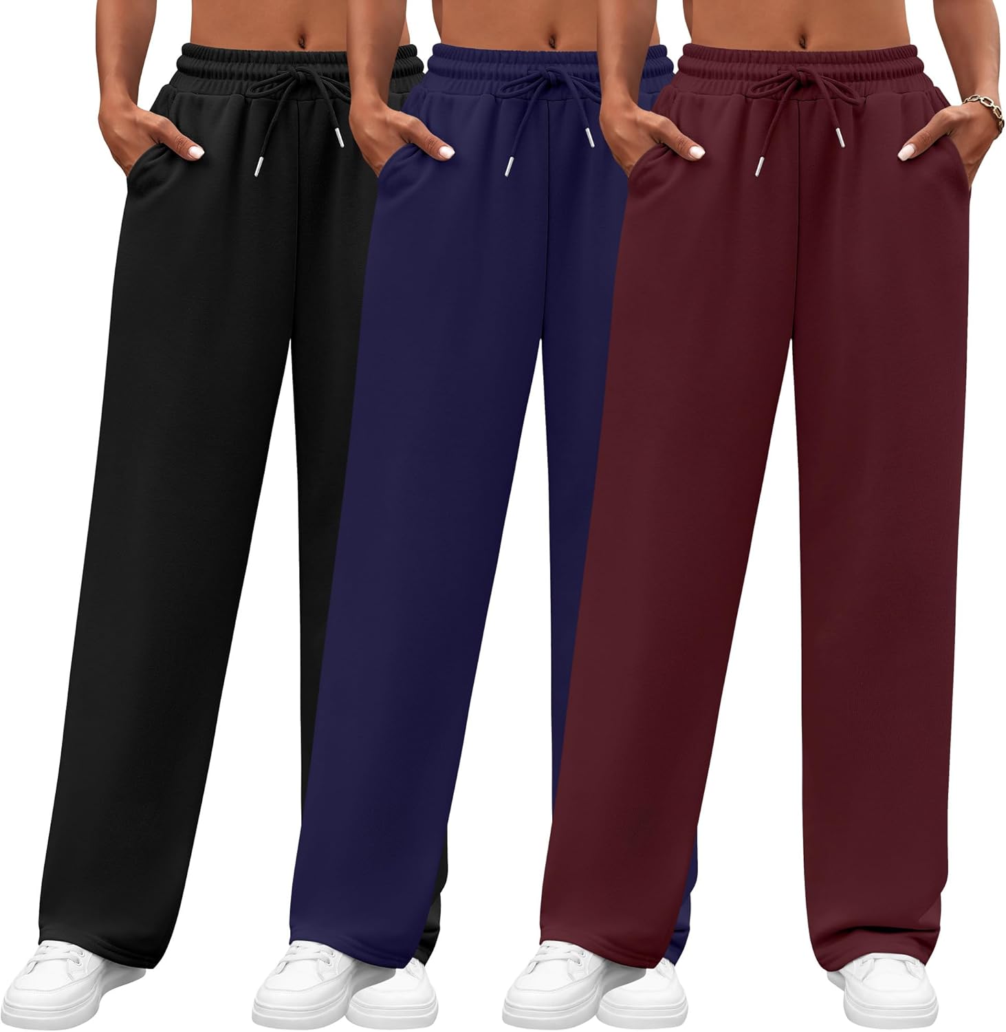 Black, Dark Blue, Wine Red