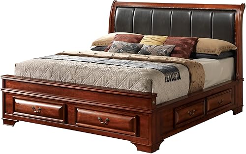 Glory Furniture LaVita G8850C-KB3 - Cama de almacenamiento King, color roble