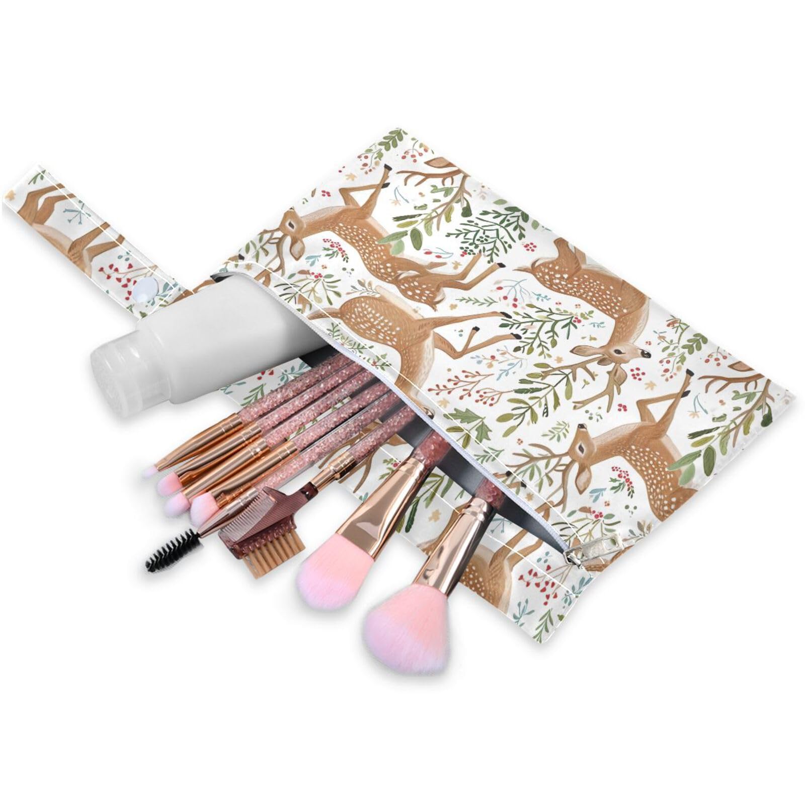 Coikll Wet Dry Bags for Cloth Diaper 2 Pack Waterproof Yoga Gym Bag for Swimsuit Wet Clothes Baby Items-?Cute Deer?