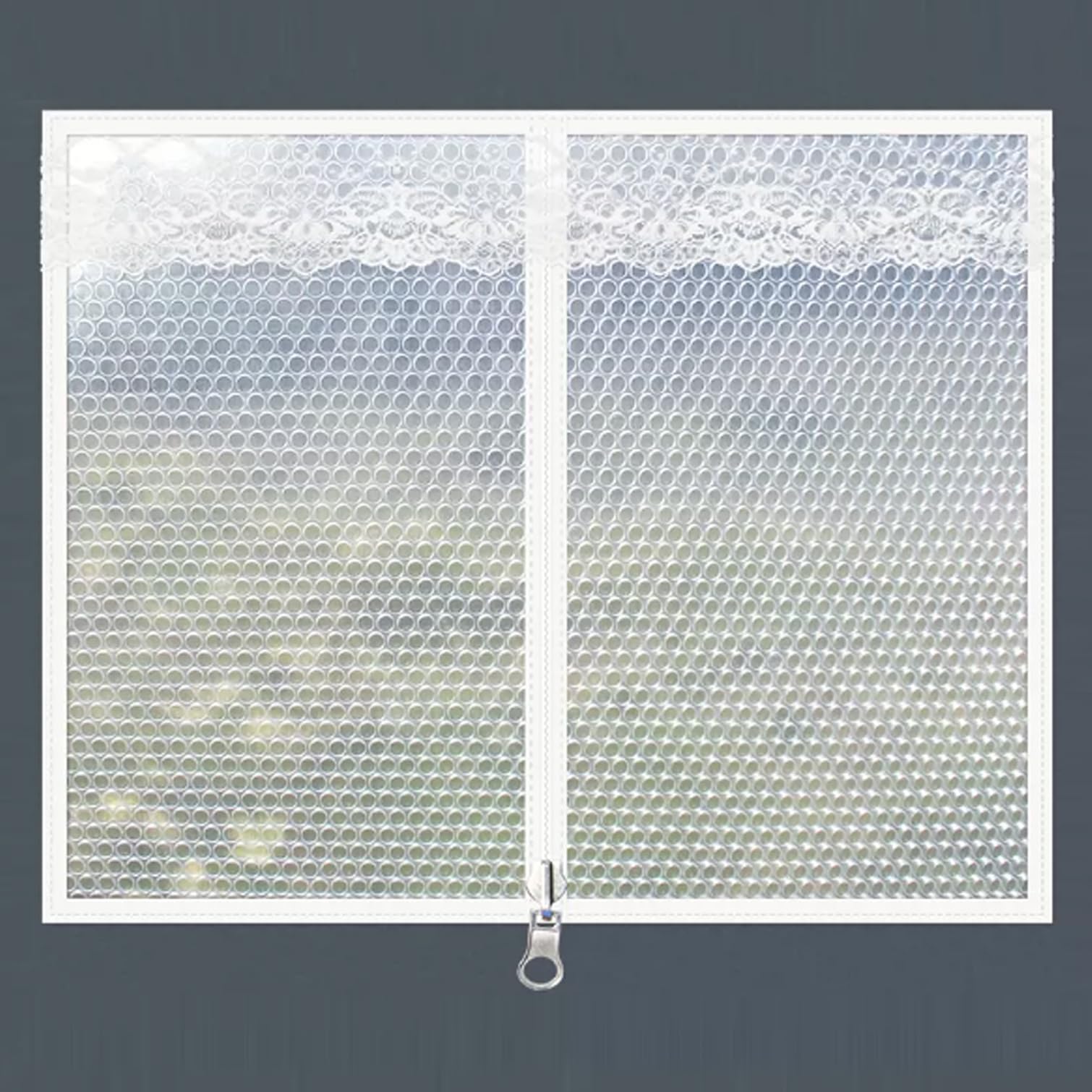 Sanjiaojia Light Window Insulation Kit,Home Thermal Insulated Window Curtain With Zip,Winter Warm Windproof Curtain,Translucent Privacy Window Film,For Kitchen Bedroom,Width X Height,Custom (70X120cm(28X47in))
