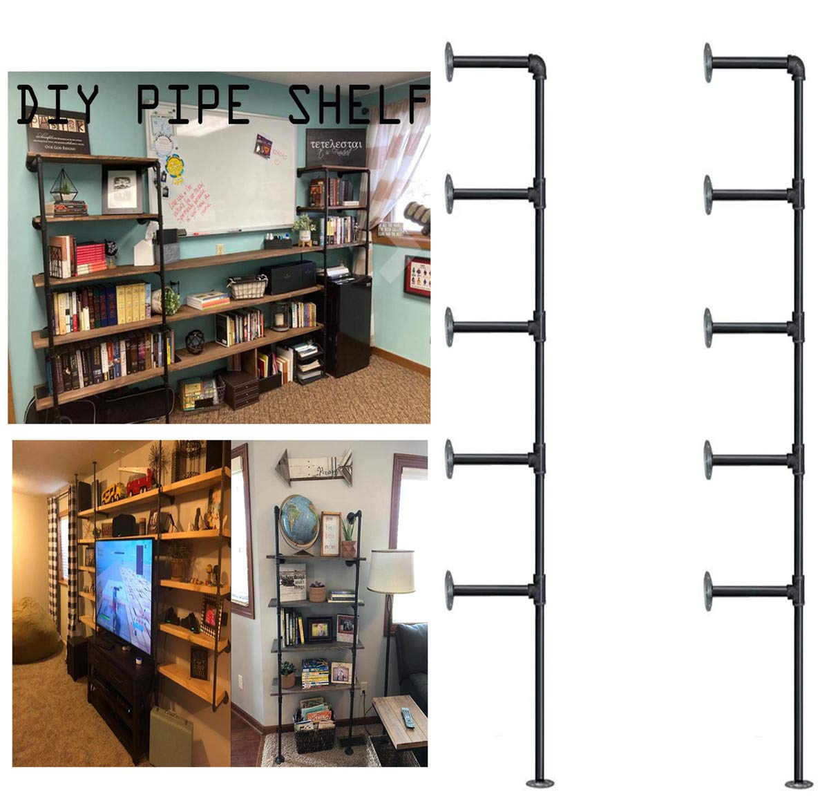 Black Iron Pipe Shelves Decor For You