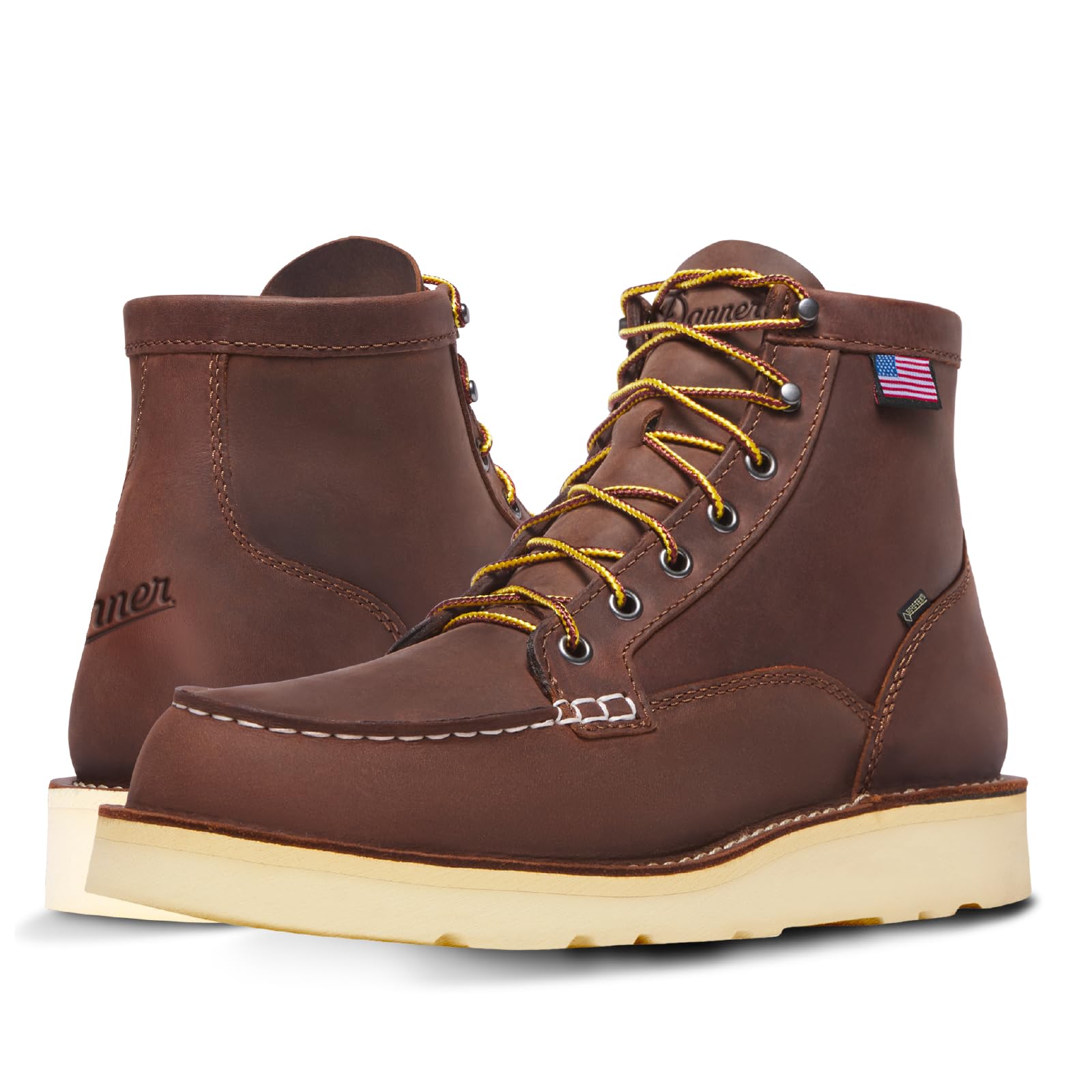 6” Bull Run GTX Work Boots for Men - Oiled Full-Grain Leather Upper with Non Slip Wedge Outsole and 3-Density Cushion Footbed, EH Resistant-image-48