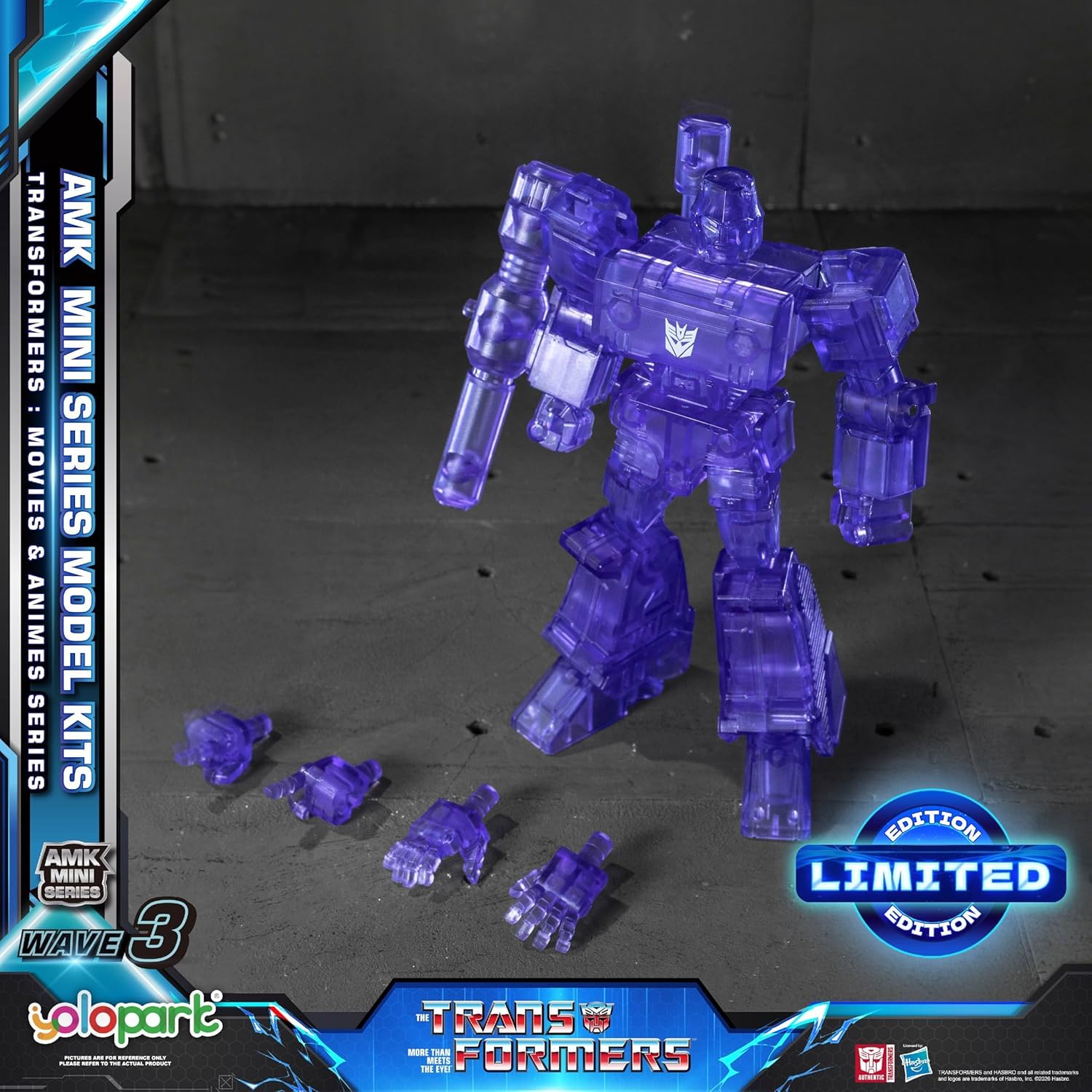 YOLOPARK 6+1 Pack Transformers AMK MINI WAVE3 Actionfiguren | 4,7" hoch beweglich TF3 Optimus Prime Megatron, IDW Orion Pax Bumblebee, G1 Ironhide Ratchet Actionfiguren für Kinder ab 8+
