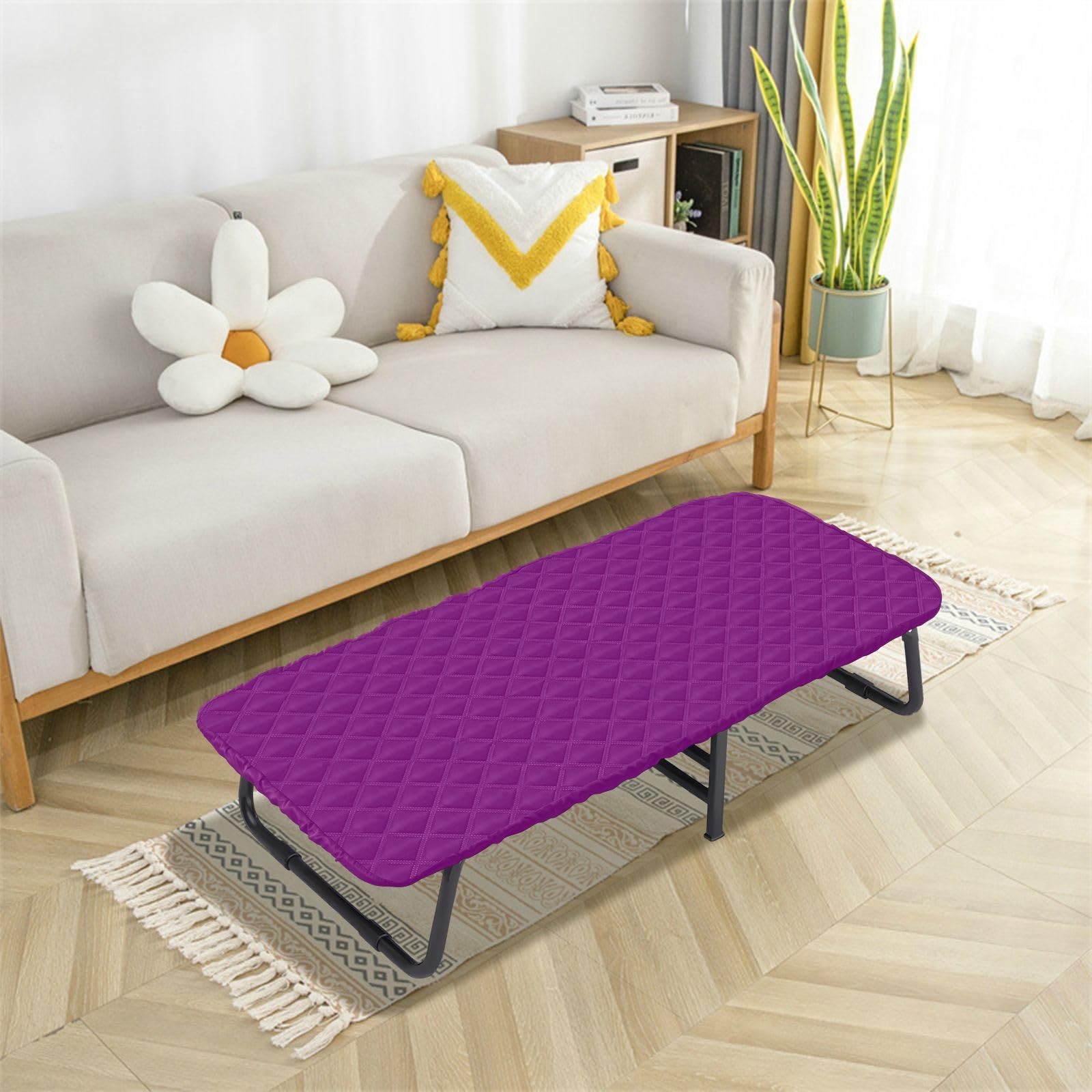 Purple Plain Toddler Portable Bed Sheet Soft & Comfortable Cot Sheet for Toddler Bed Mattress for Small Spaces Sleeping Cot 50' x 25' (Bed Not Included)