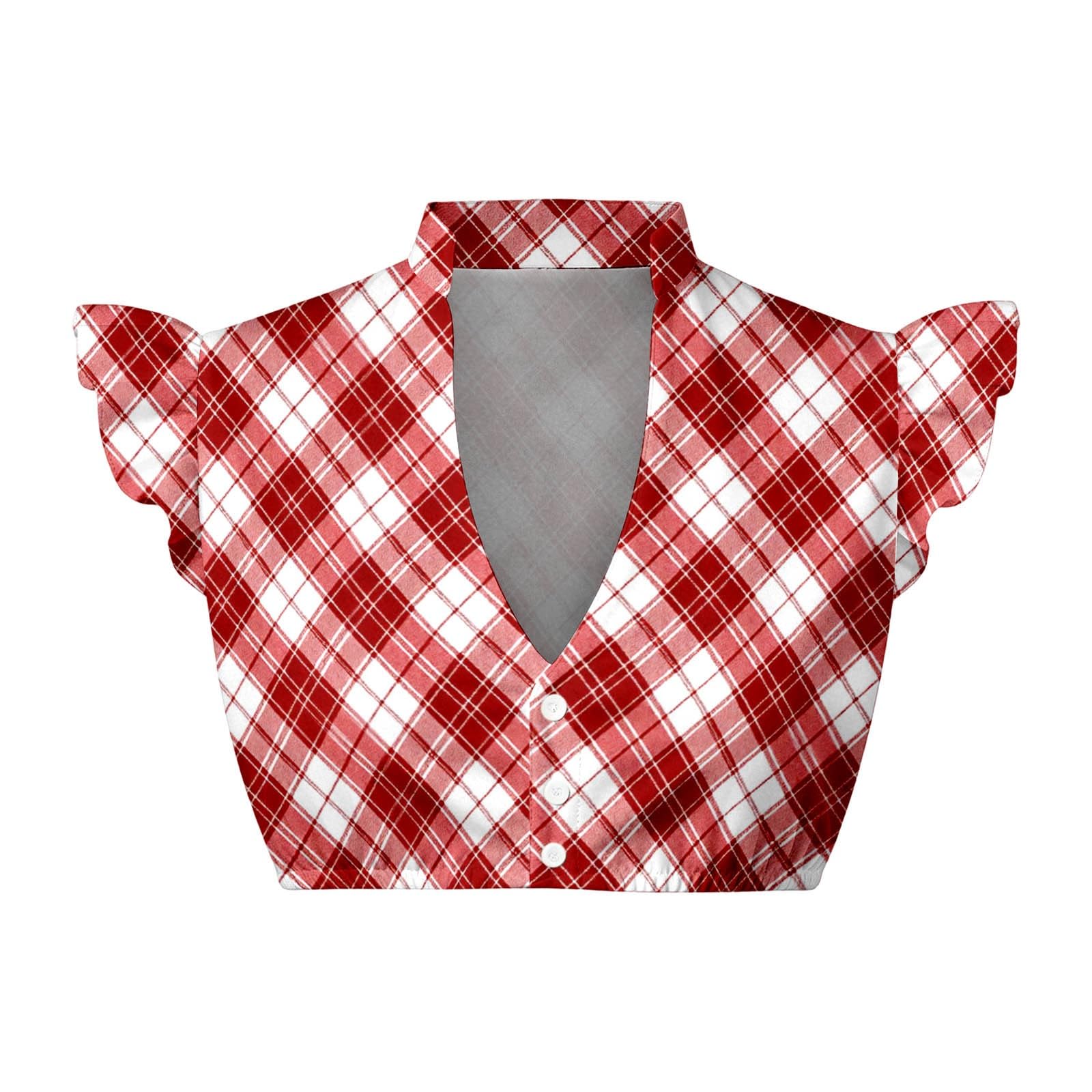 Generisch Camicetta da donna con maniche ad aletta, camicetta bavarese bianca per feste della birra, con stampa, per abbigliamento, biancheria da notte e loungewear
