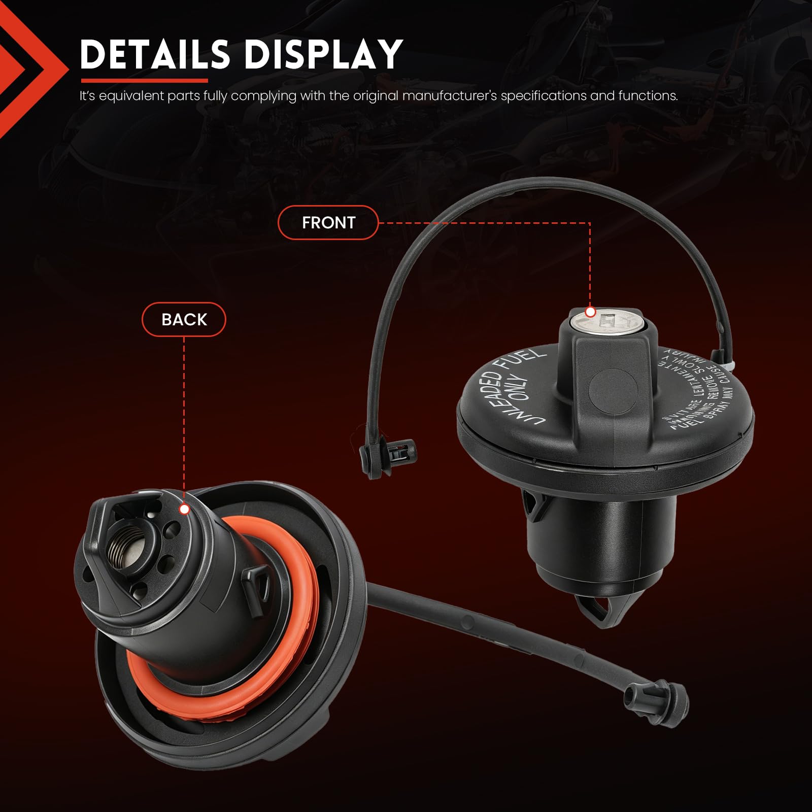 Tappo Serbatoio Carburante con Serratura con 2 Chiavi OE 71802520 per Panda 169 Grande Punto Punto EVO 500 MITO