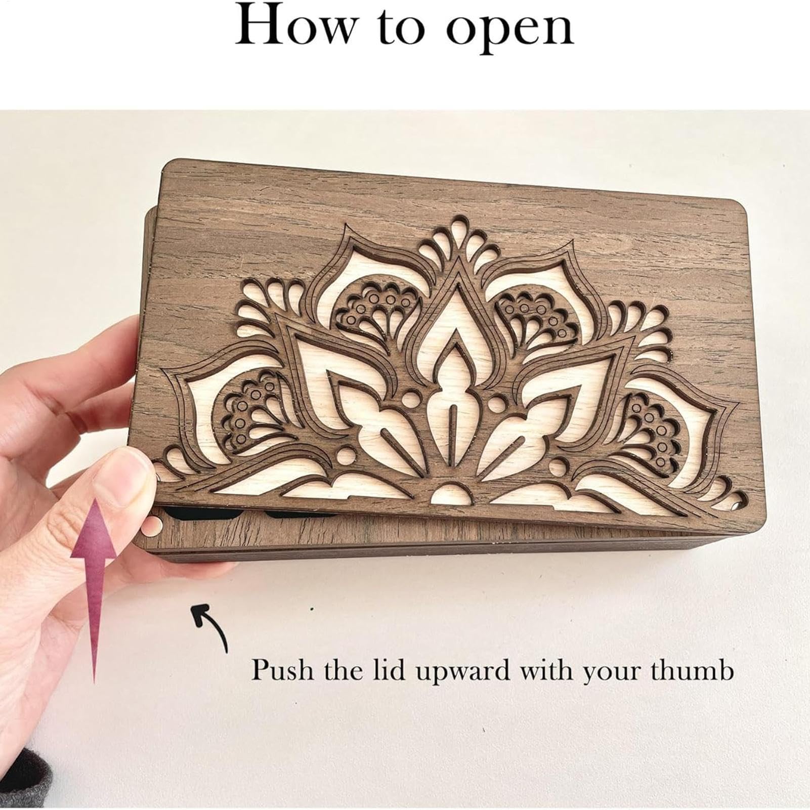 Organizer per perline per la creazione di gioielli, vassoio in legno con coperchio, porta aghi magnetico integrato, design compatto portatile per riporre oggetti artistici e artigianali