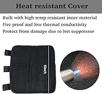 Vista 6 de Cubierta supresora de 8 pulgadas con funda interior a prueba de quemaduras para silenciador con aislamiento térmico y supresor de engranajes