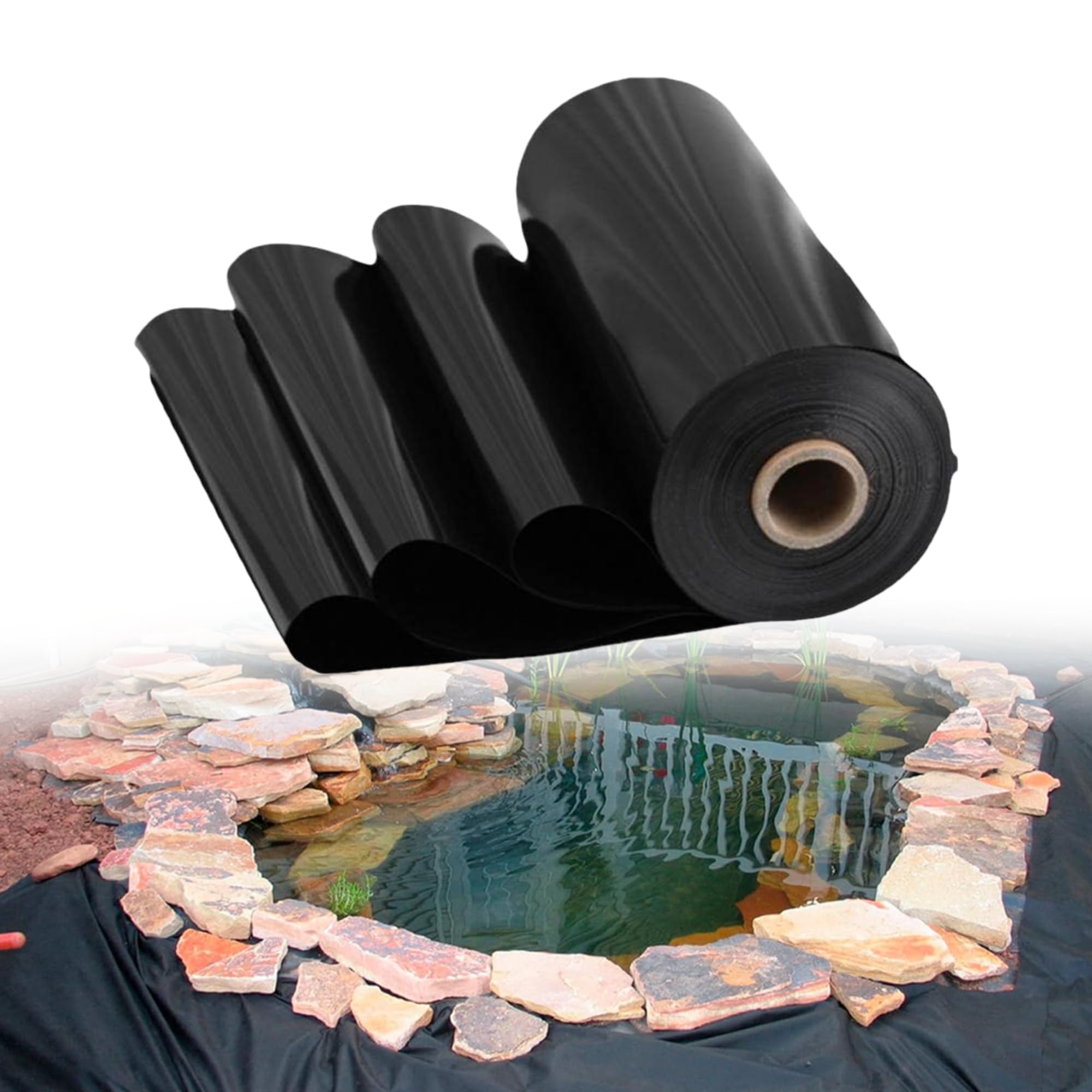 Bâche pour bassin extérieur noir 400x1700 cm stable et de qualité