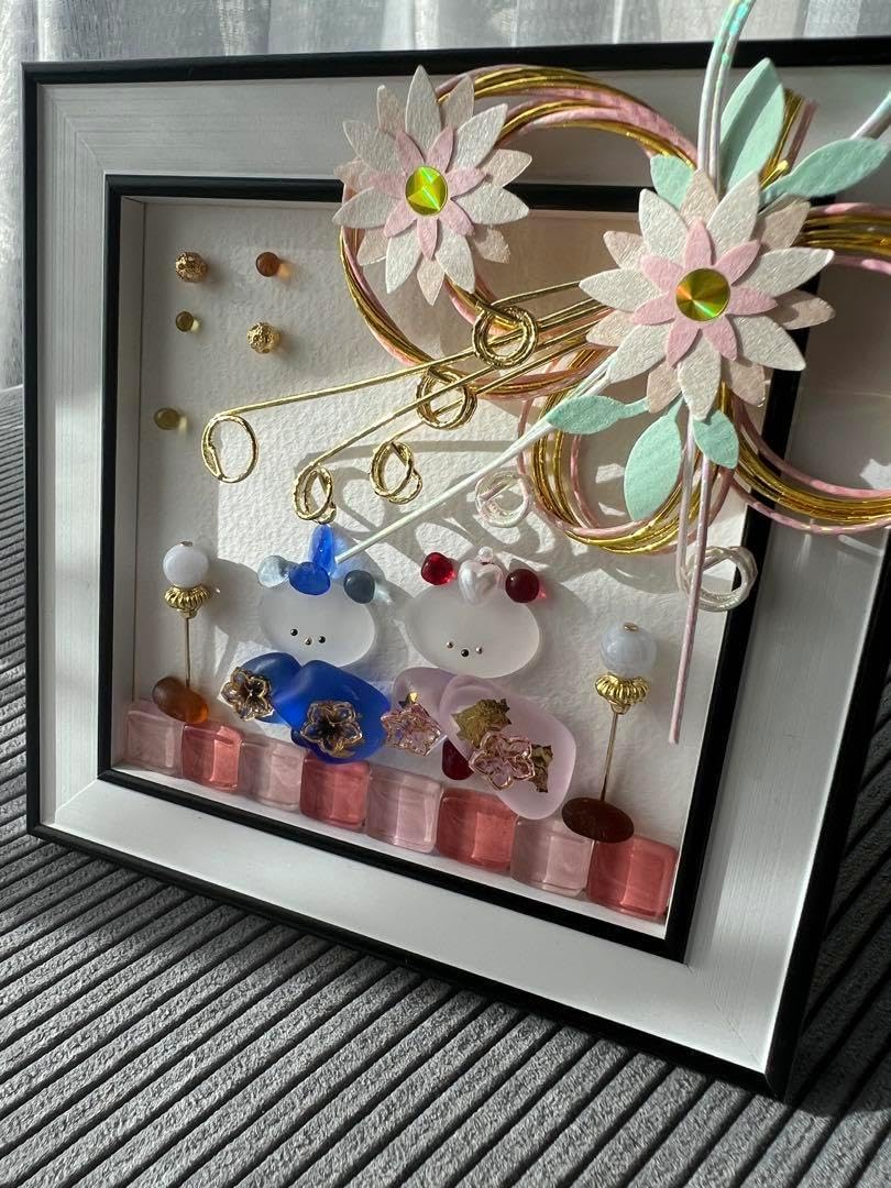 シーグラスアート ひなまつり お雛様 和装 雛人形 収納飾り 灯里 寿繁