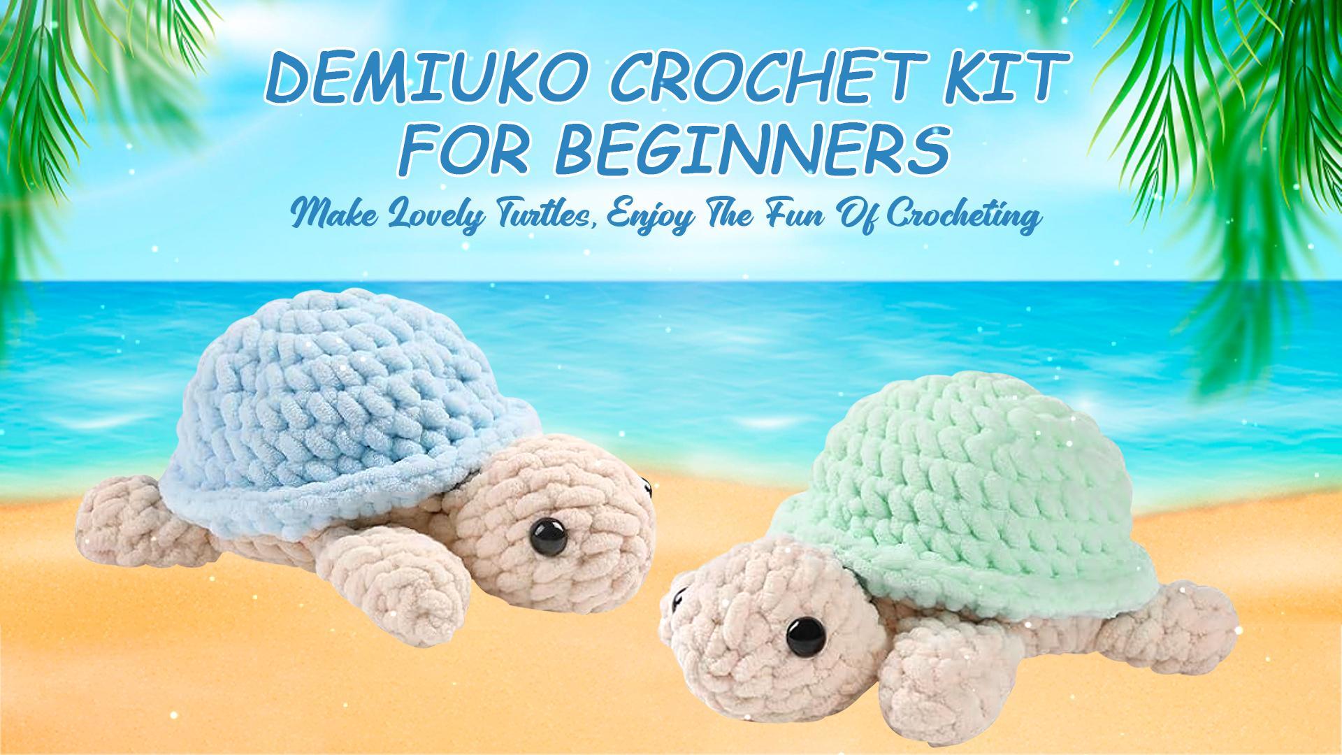Kit Uncinetto Principianti Kit Crochet Débutant UXORSN - Famille Tortues | 7 Fils Coton + Accessoires | Tutoriel Vidéo | Cadeau Créatif Apprendre Crochet Facile