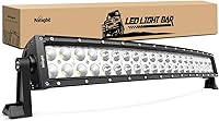 Nilight 70015C-A 22 Inch 120W Curved LED Light Bar Spot Flood Combo - IP67 Off-Road Lights for Trucks Jeeps Boats, 2-Year Warranty