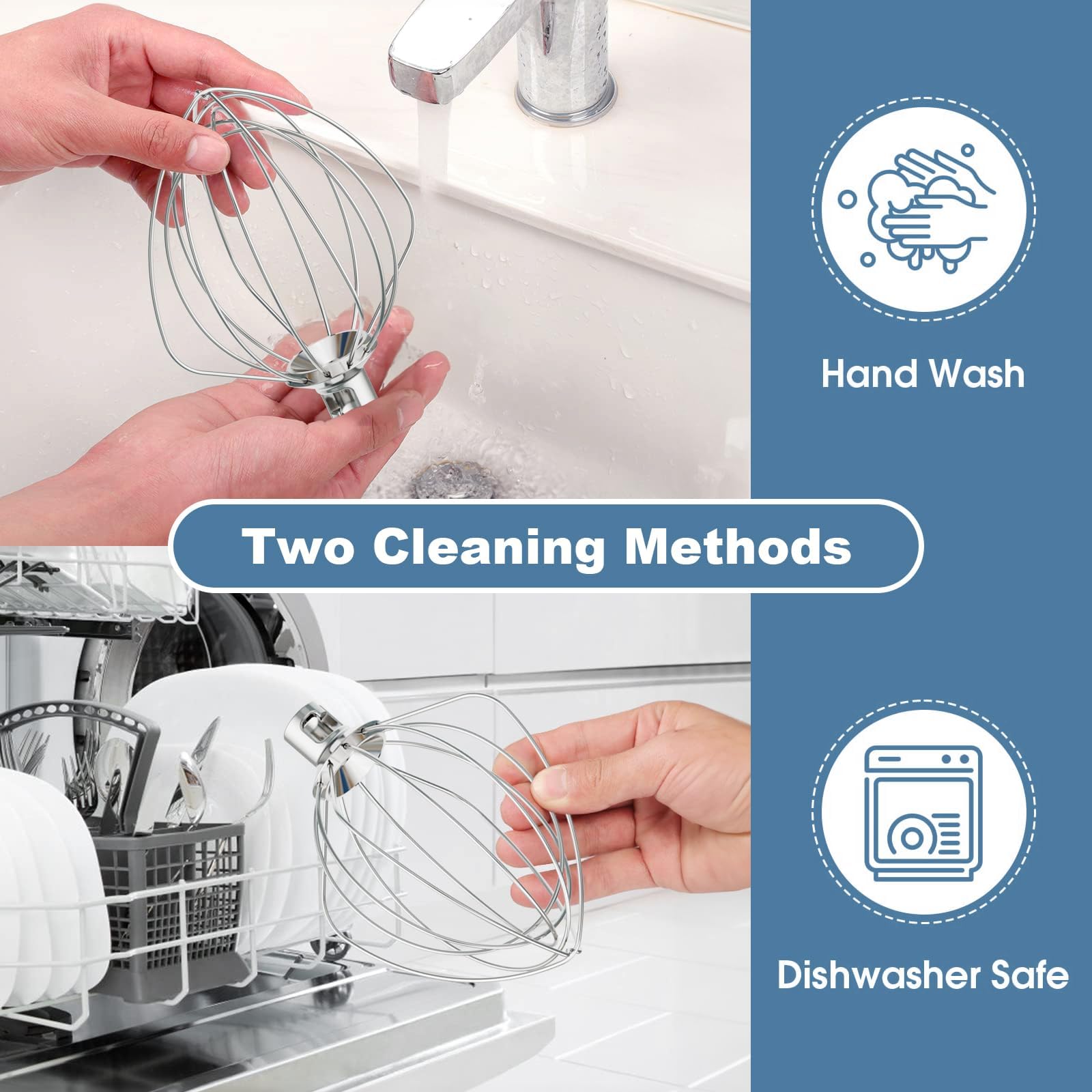 Sbattitore Con Bordo Raspante Per KitchenAid - Accessorio Per Impastatrici 4.5-5 Quart - Foto 9