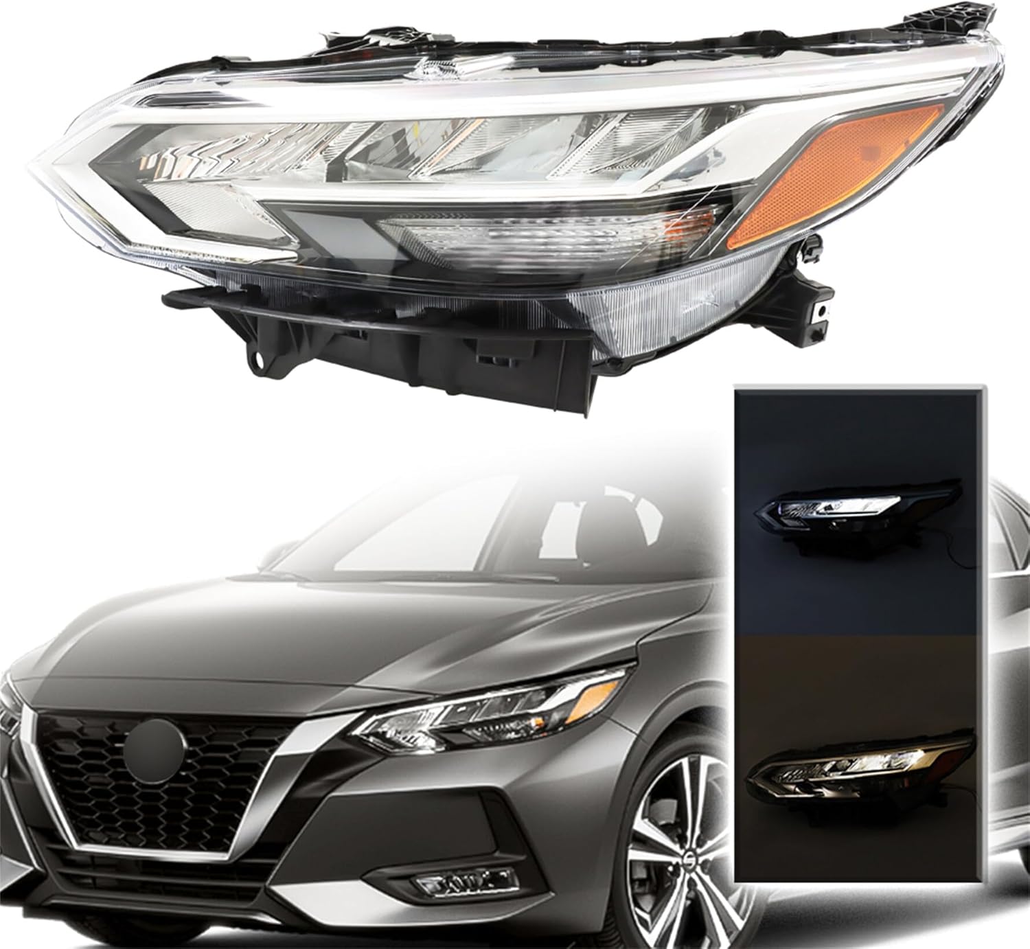 munirater Headlight Assembly Replacement for 2020-2022 Sentra Left Headlamp Driver Side 26060-6LB5A