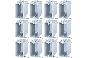 LEONLITE 12 Pack One Gang Electrical Outlet Boxes