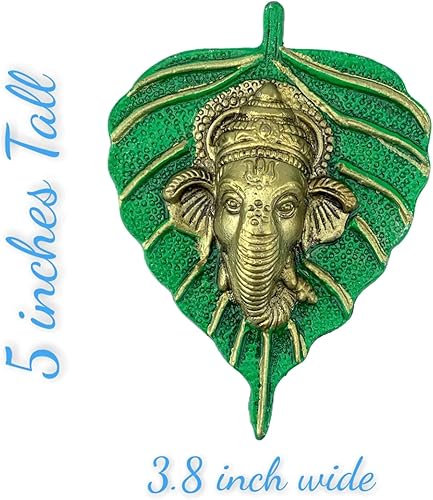 Miniatura 4 de Ganesha Diwali - Decoración de hojas de metal para colgar en la pared para el hogar y la oficina, regalo de regreso de inauguración de la casa,