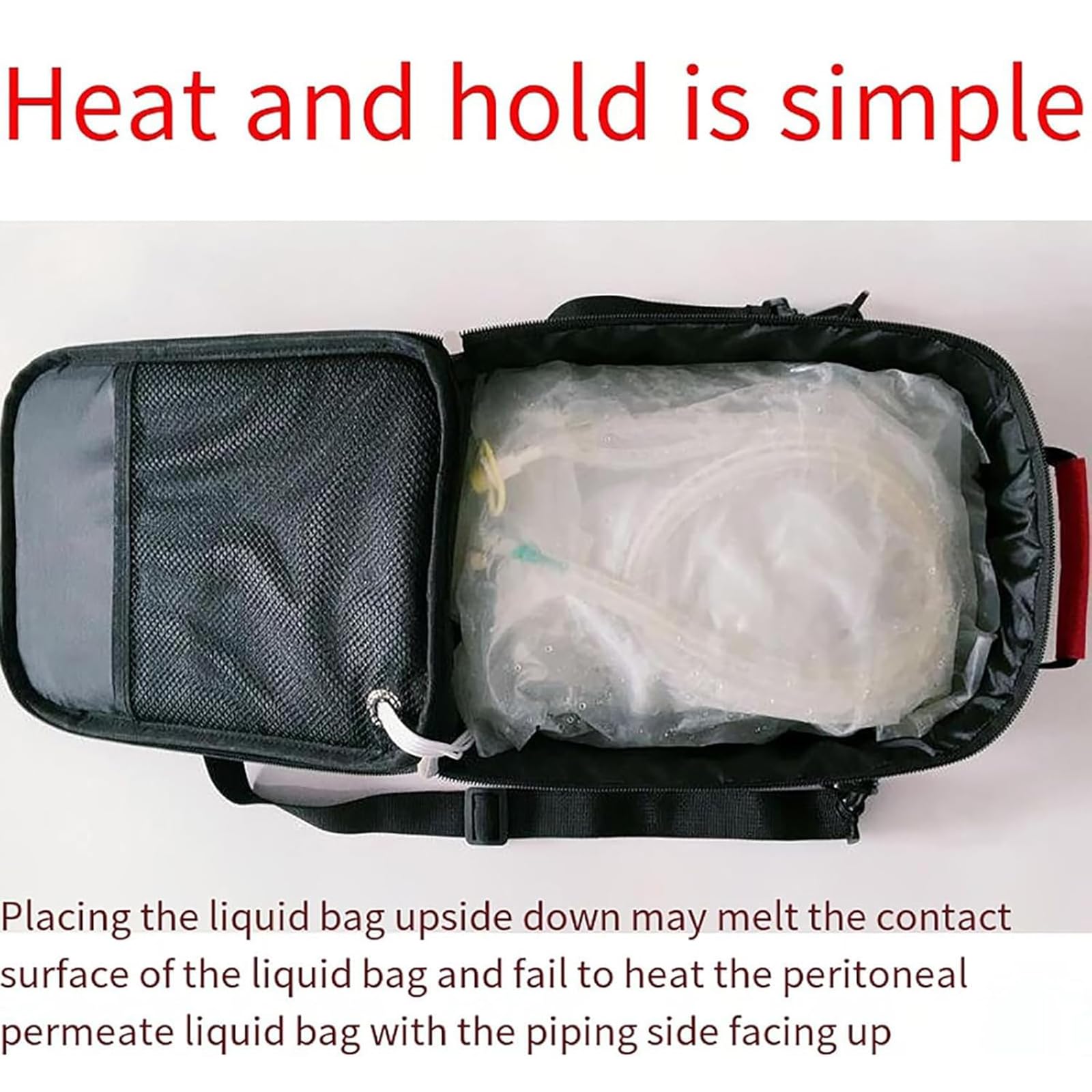 Bolsa de calefacción de diálisis peritoneal, calentador de líquido de temperatura constante de 2 litros, paquete de líquido caliente de 20-65 °C con temporizador, suministros esenciales para diálisis