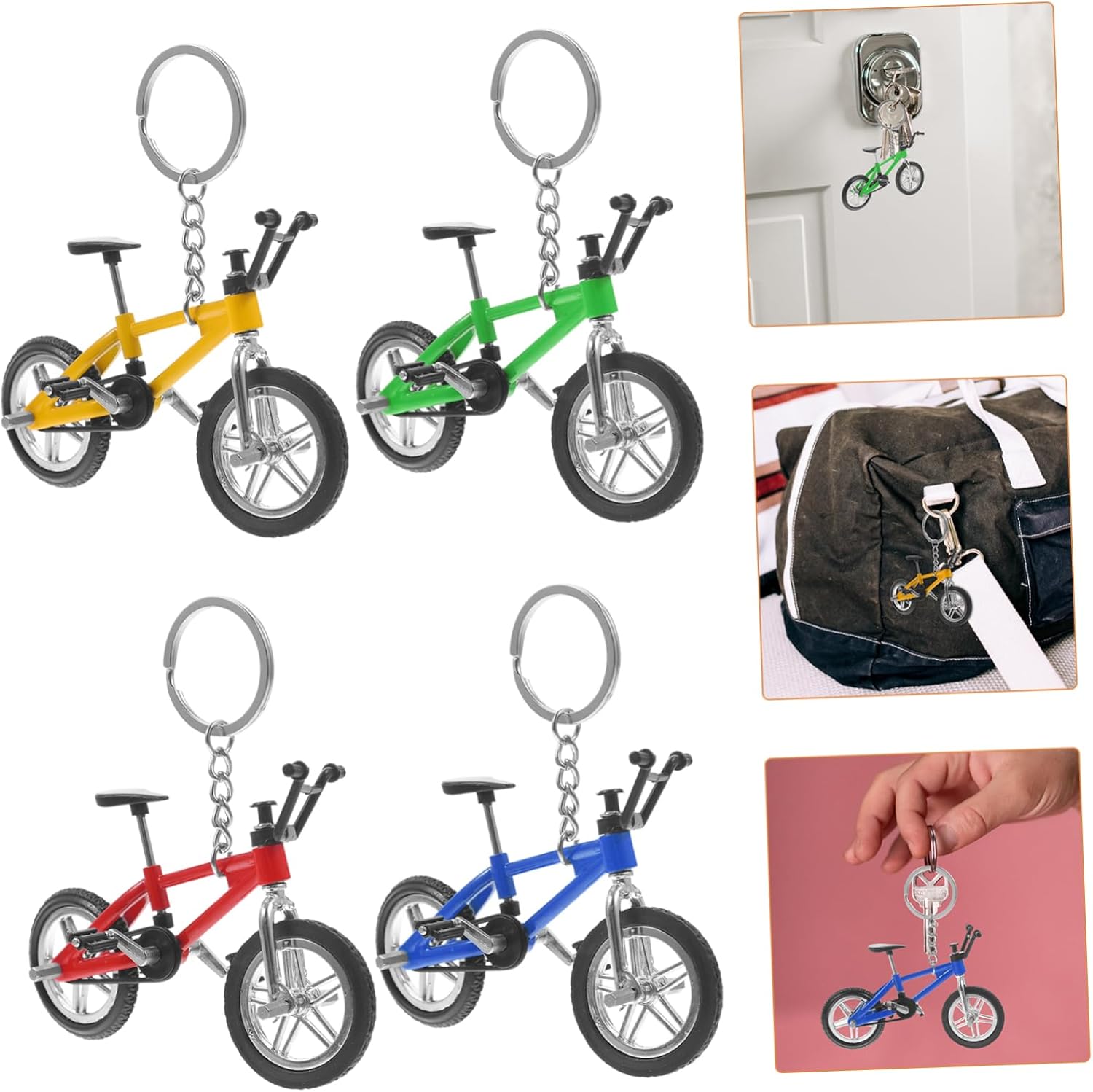 PRETYZOOM 12 Pcs Key Chain Mini Decors Finger Mountain Finger Mountain Bikes Mini Toy Models