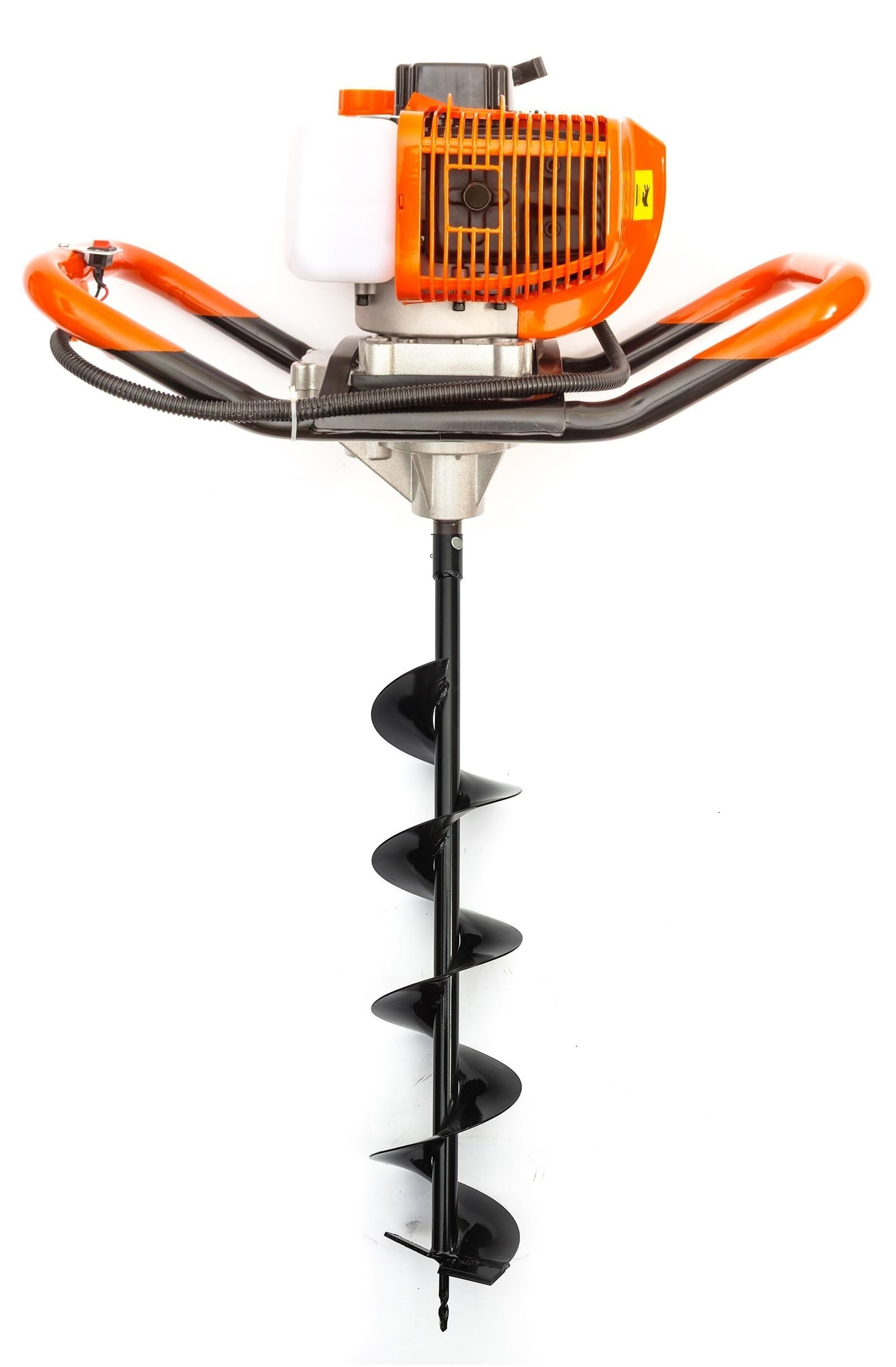 Earth Auger 52cc Petrol 2 Stroke Engine Post Hole Borer Digger & Choice of 4 Drill Bits Attachments 100mm / 150mm / 200mm / 300mm for Planting Digging (52cc Engine & 15cm Drill Bit)