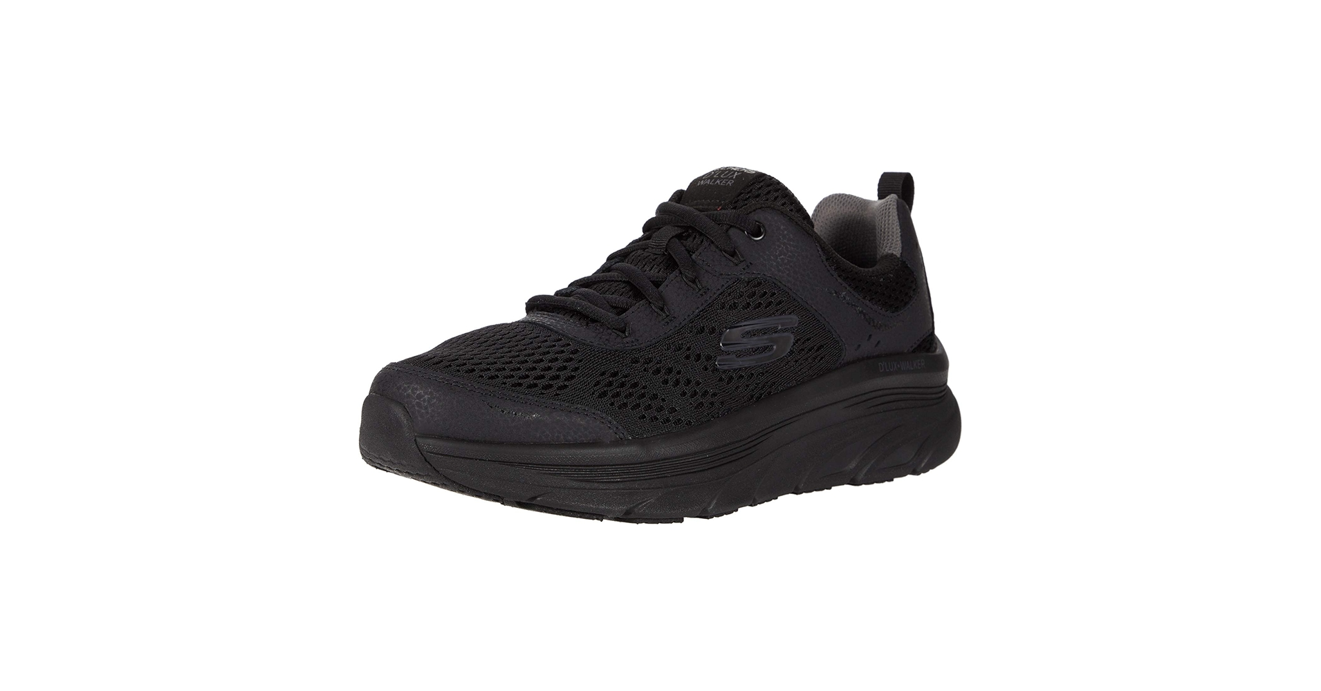 Amazon.com | Skechers Men's D'Lux Walker Oxford, Black/Black