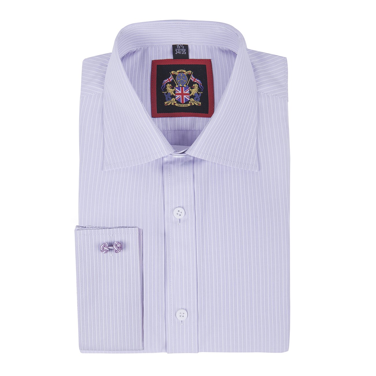 Janeo British Apparel Nos Tibi Serviat Uk Co Men's Lavender (Double Cuff) Shirts, Business Formal Dress Office Wedding. Single Or Double Cuff. Janeo British Apparel The Canterbury Self Stripe Shirt - Lavender, Double Cuff, 15.5In